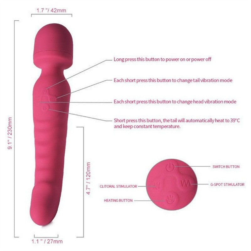 Vibromasseur point G Magic Wand - Gode vibrant en silicone Sex Toys pour femmes