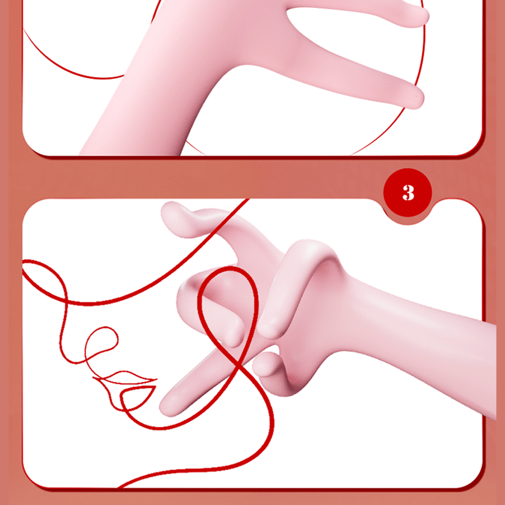 Finger Vibrator Sex Toys for Women - Realistic Five-finger Breast Vaginal Prostate Massager