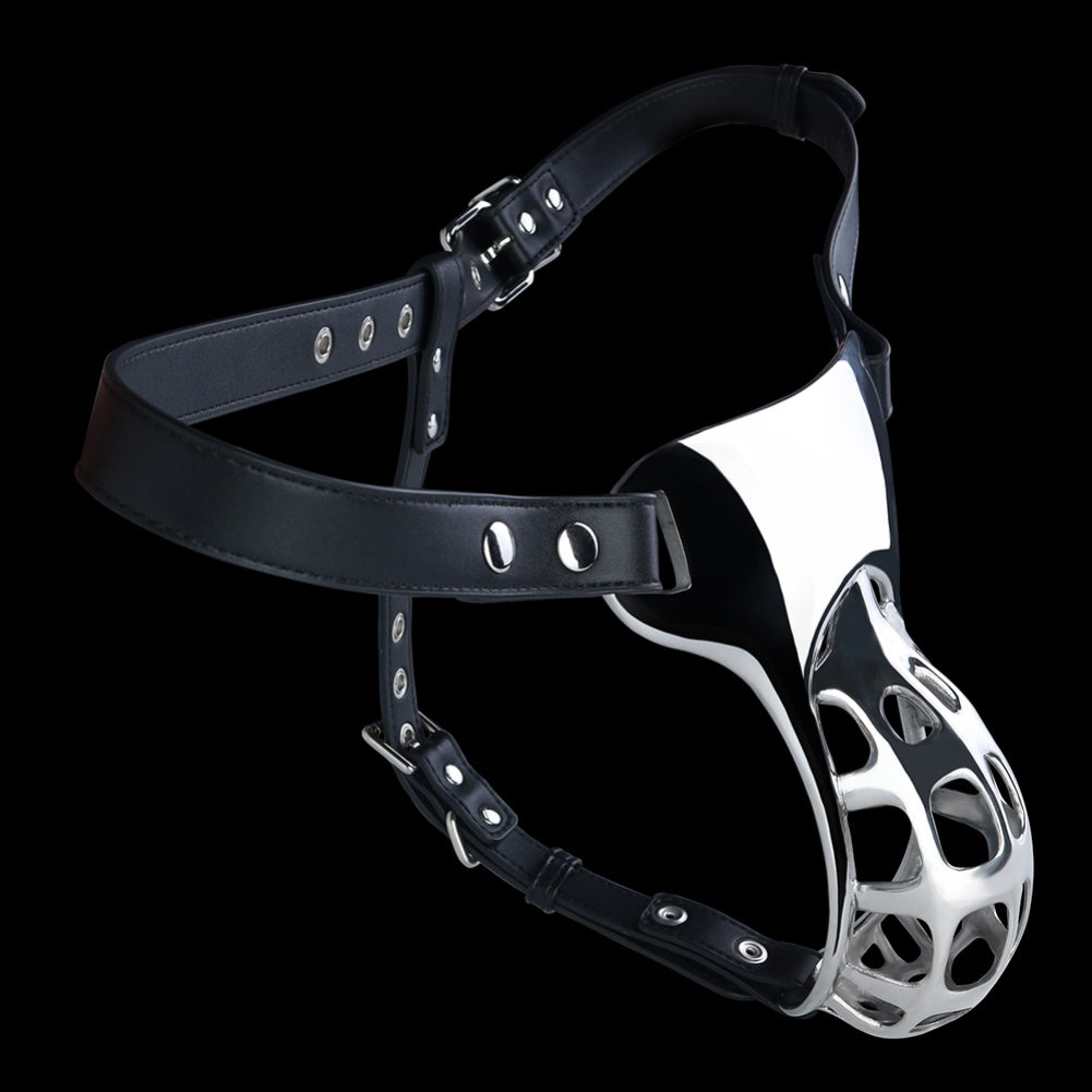 Hollow Stainless Steel Strap-on G-string – Male Bettie Bondage Metal BDSM Toys