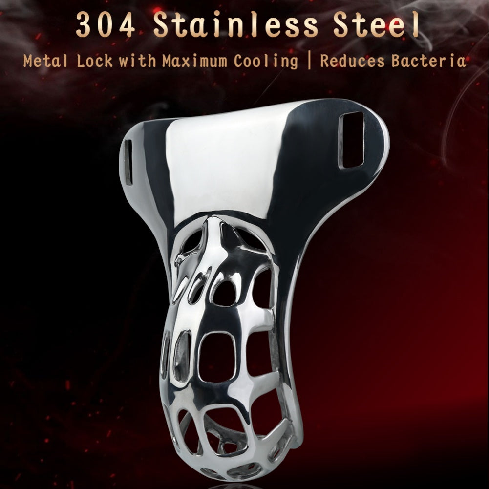 Hollow Stainless Steel Strap-on G-string – Male Bettie Bondage Metal BDSM Toys