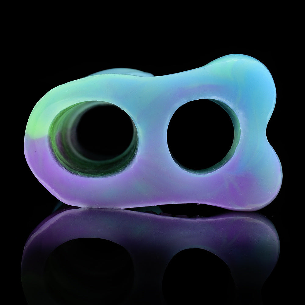 Manchon lumineux Monsterdildo - Anneau de pénis en silicone, extension de préservatif, jouet sexuel pour hommes