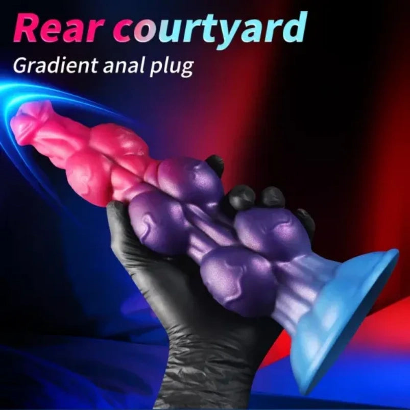 Monster Bead Silikon-Dildo mit Hundeknoten – Vaginales Einführen mit Expansionsstimulation, Masturbationswerkzeug