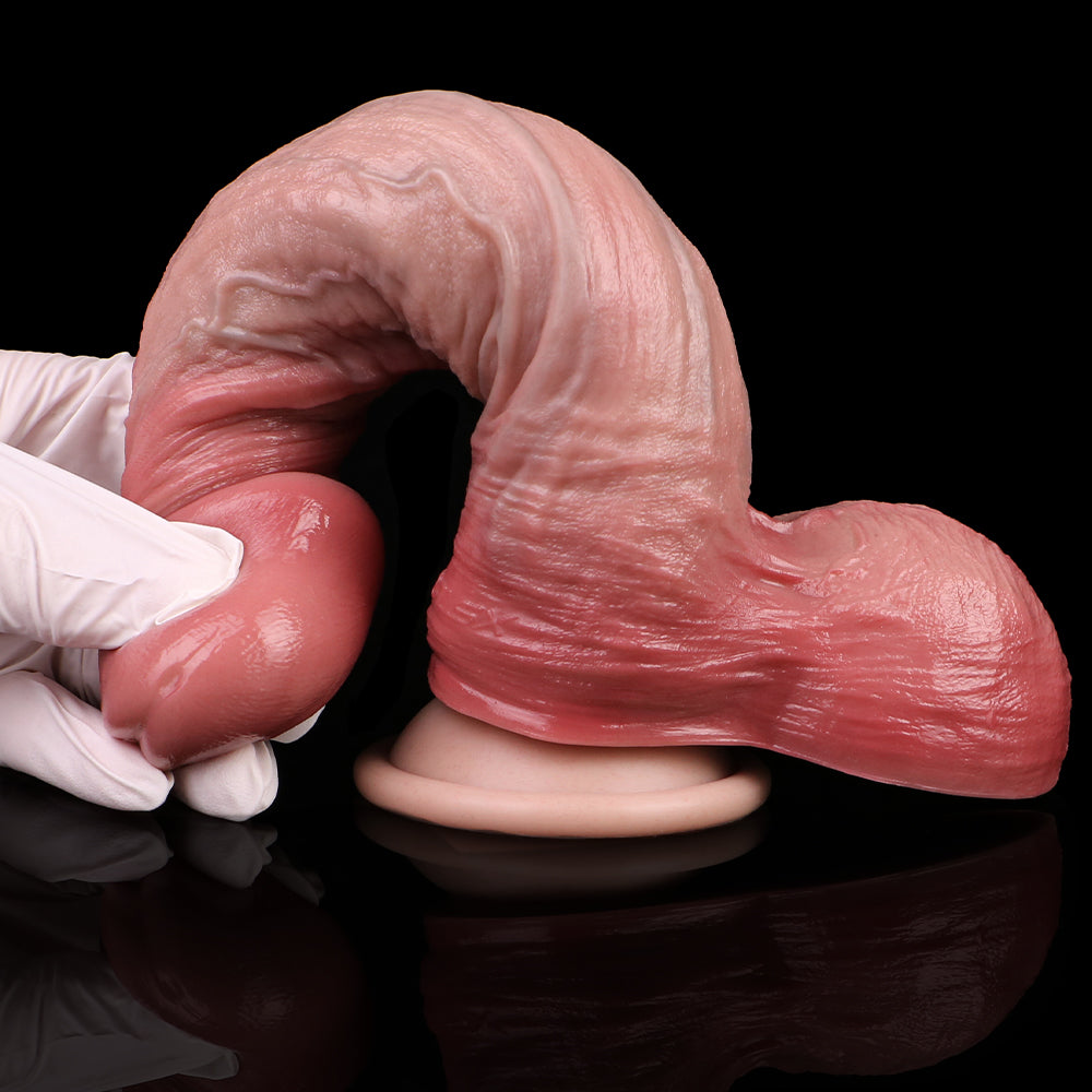 Realistischer Dildo-Buttplug mit großen Hoden – 6-Zoll-Penis, Anal-Sexspielzeug für Frauen, Masturbation