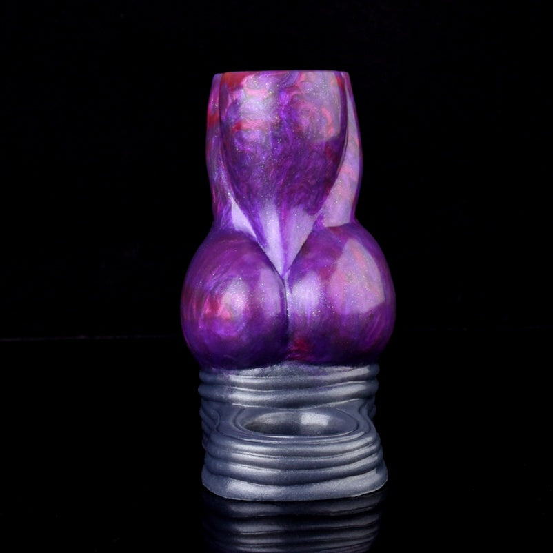 Purple Silicone Cock Sleeve – Alien Fantasy Penis Extender for Men Pegging Sexuality