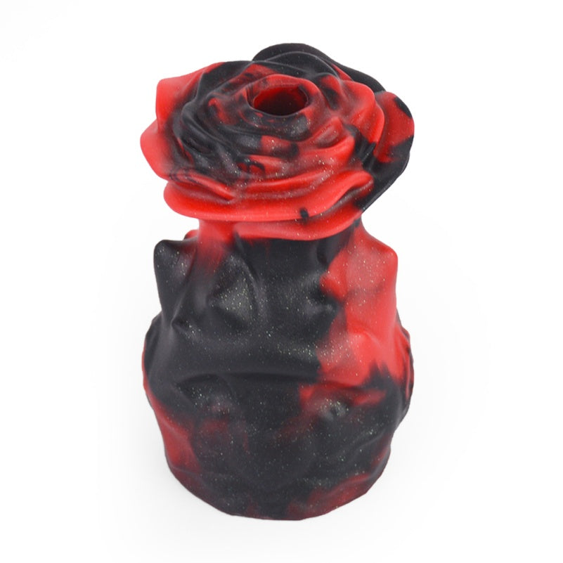 Bâillon-boule en silicone rouge et noir avec sangle Lust Fantasy - Jouet BDSM érotique pour bondage féminin