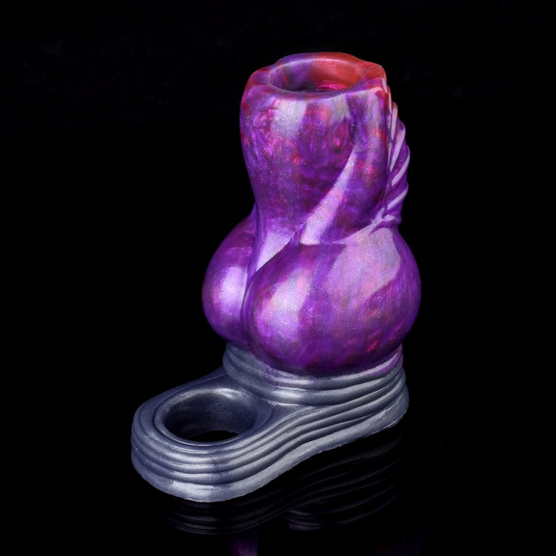 Purple Silicone Cock Sleeve – Alien Fantasy Penis Extender for Men Pegging Sexuality