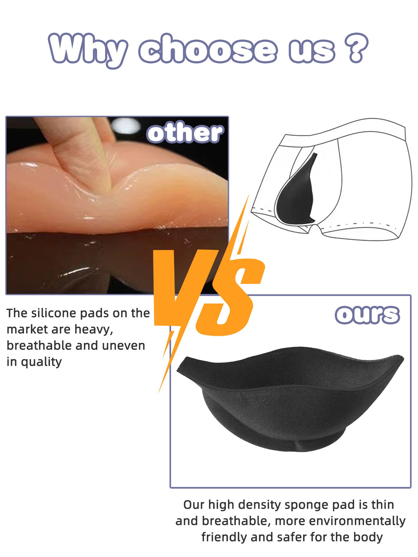 Penis Expansion Cup - Silicone Penis Pad Worn Underwear Designed for Men's Charming