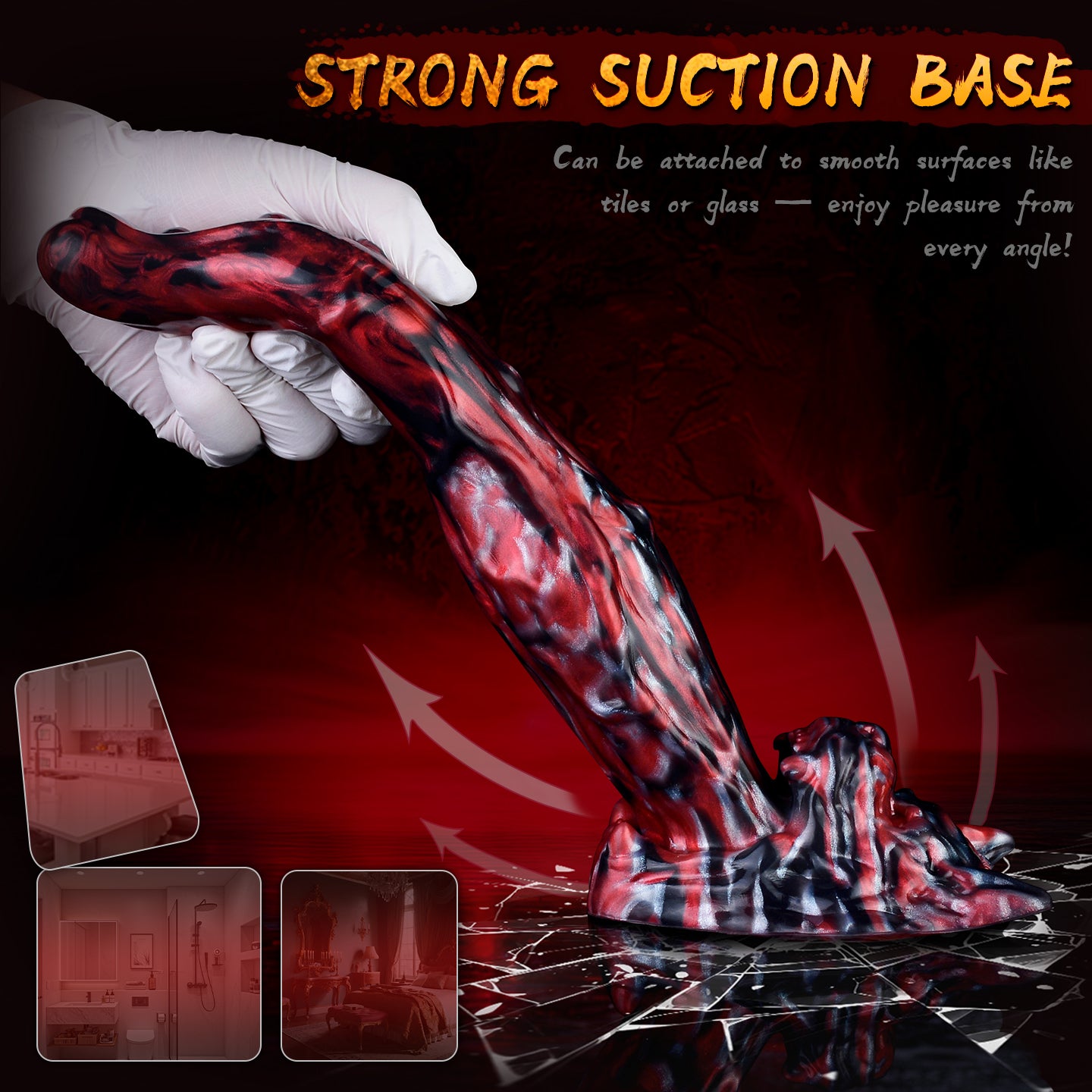 Black Tiger Monster Dildo Women Masturbating Sex Toys - Fantasy Silicone Pegging Sexual