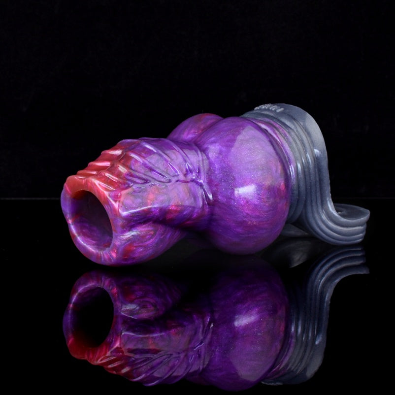 Purple Silicone Cock Sleeve – Alien Fantasy Penis Extender for Men Pegging Sexuality