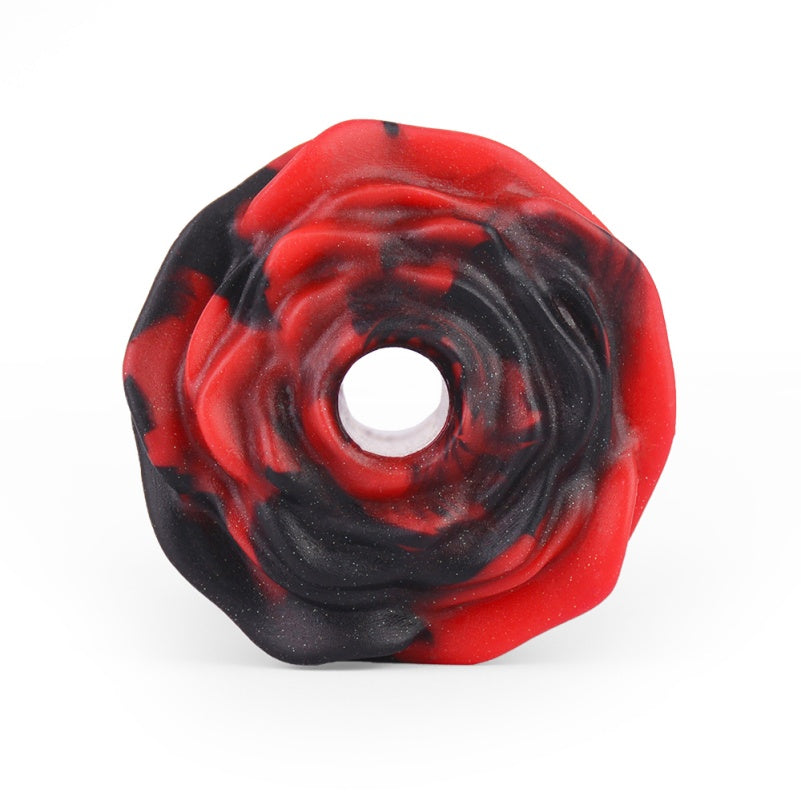 Bâillon-boule en silicone rouge et noir avec sangle Lust Fantasy - Jouet BDSM érotique pour bondage féminin