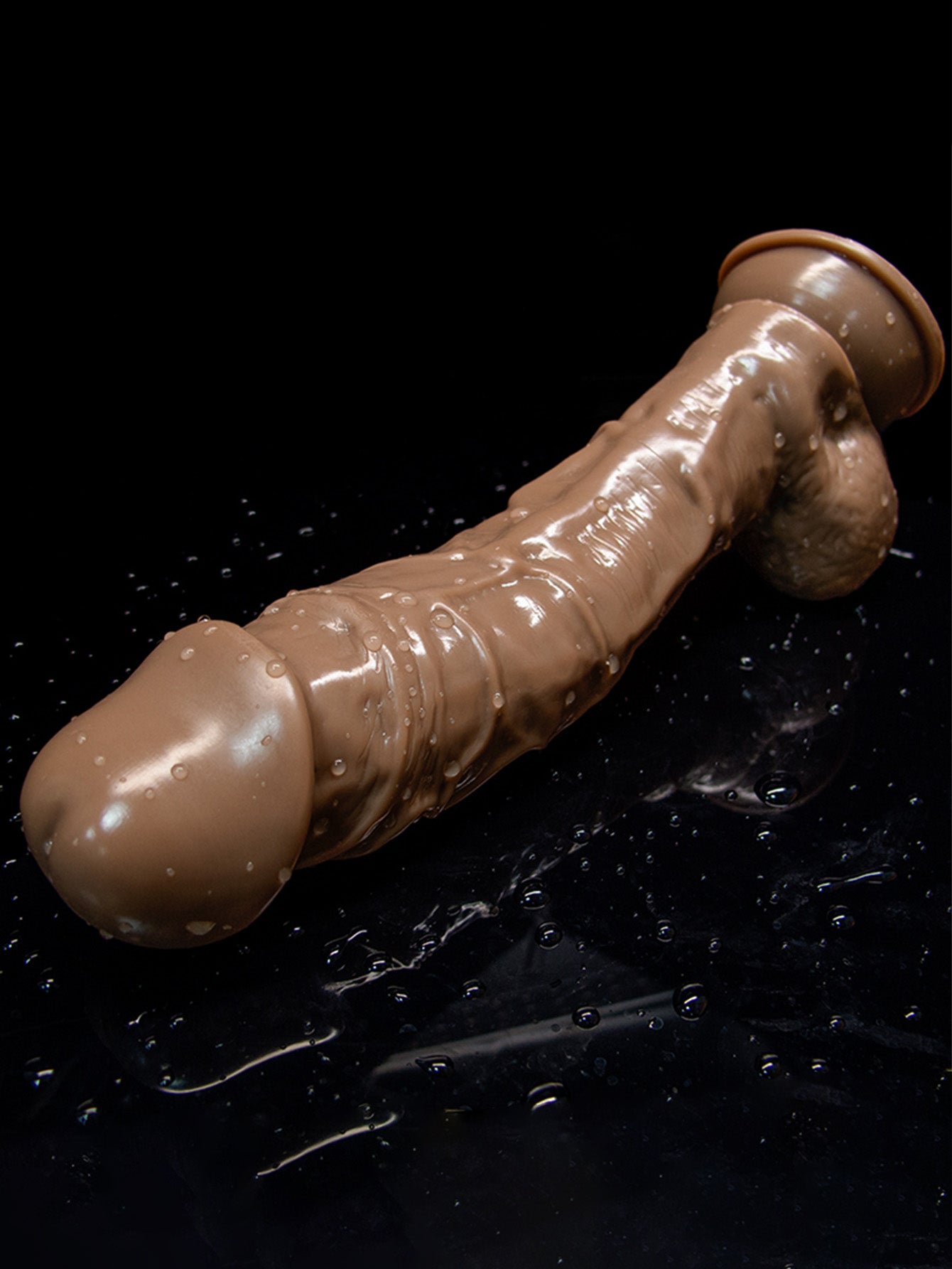 Realistic Ebony Anal Dildo Butt Plug - Lifelike Penis Suction Cup Sex Toys for Women