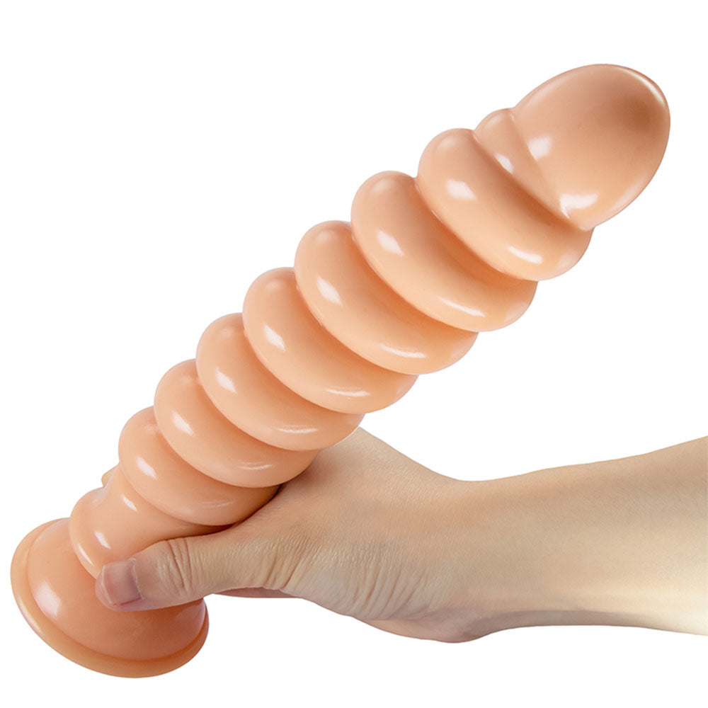 9 inch Exotic Dildo Spiral Anal Butt Plug - Fantasy Vaginal Women Masturbation Sex Toys