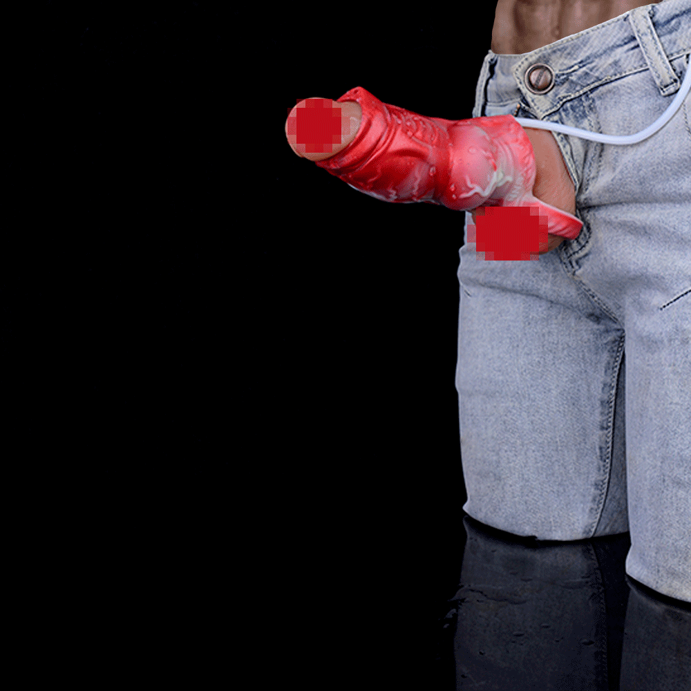 Geknotete Penishüllenverlängerung - Fantasy Hollow Dogdildo Penishülle Sexspielzeug für Männer