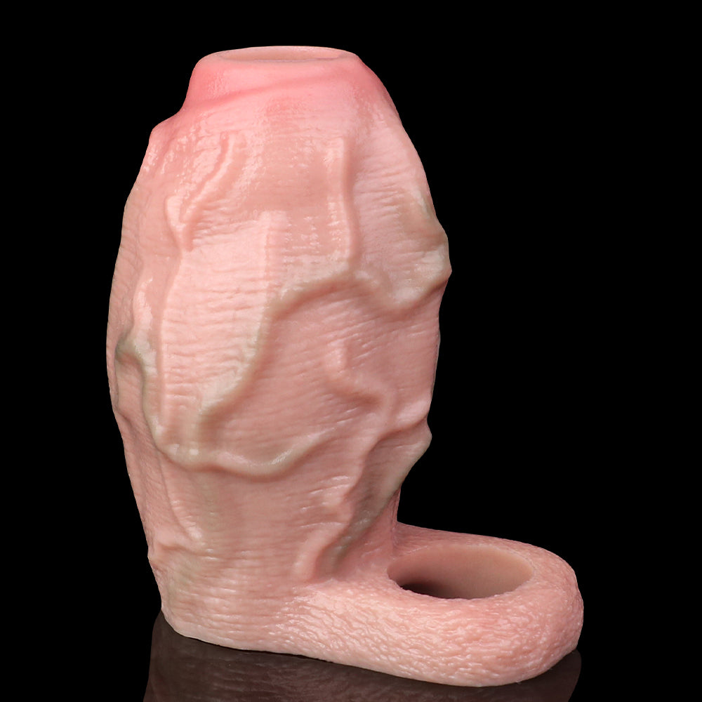 Big Girthy Realistic Cock Sleeve Extender - Life Size Penis Sheath Sof Domlust Big Girthy Realistic Cock Sleeve Extender - Life Size Penis Sheath Sof Domlust