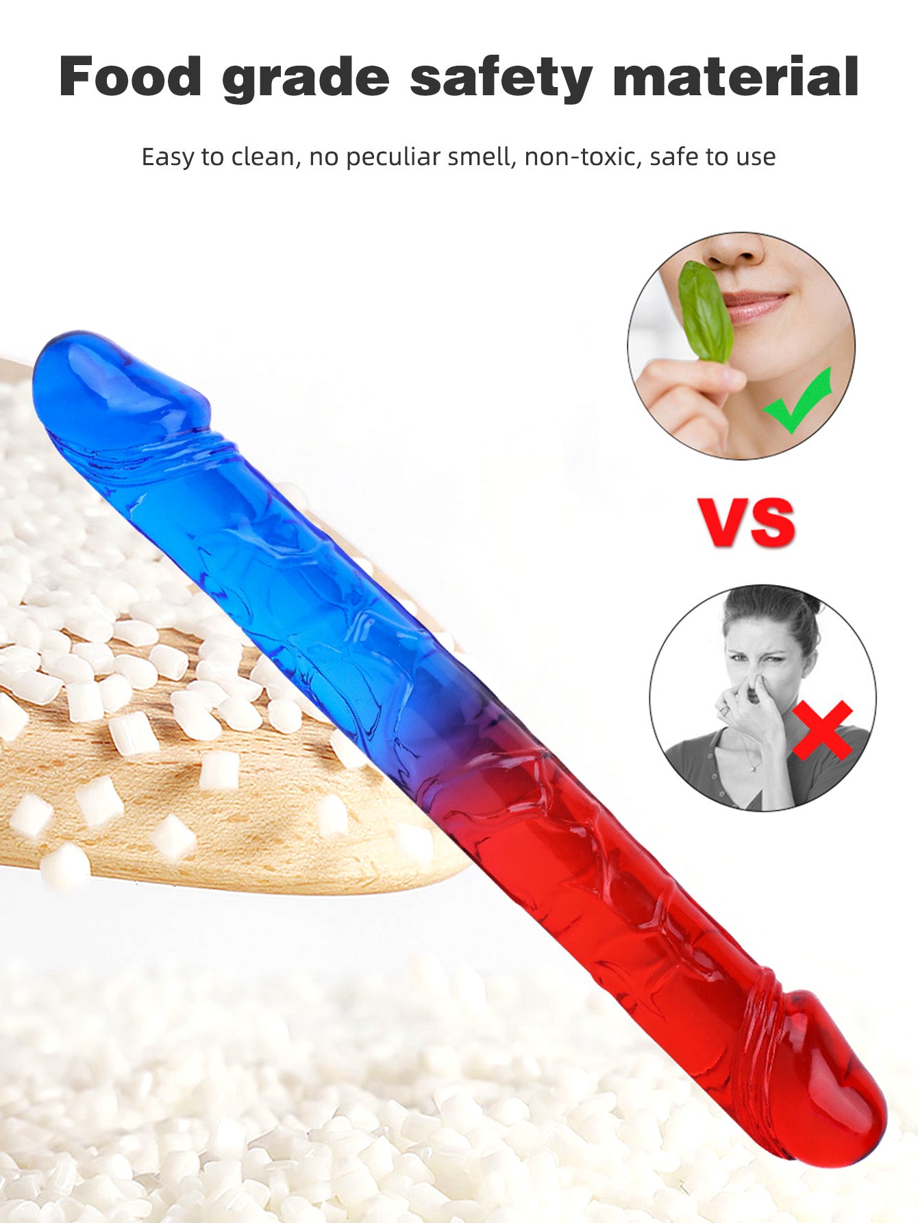 Gode double face arc-en-ciel - Gode anal réaliste en silicone de 12 pouces pour couple, jouets sexuels