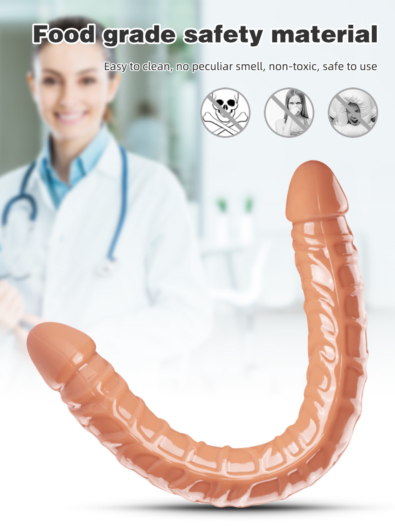 Double-end Dildo Pegging Sexuality - 13 inch Long Doule Head Sex Toys for Women Lesbian