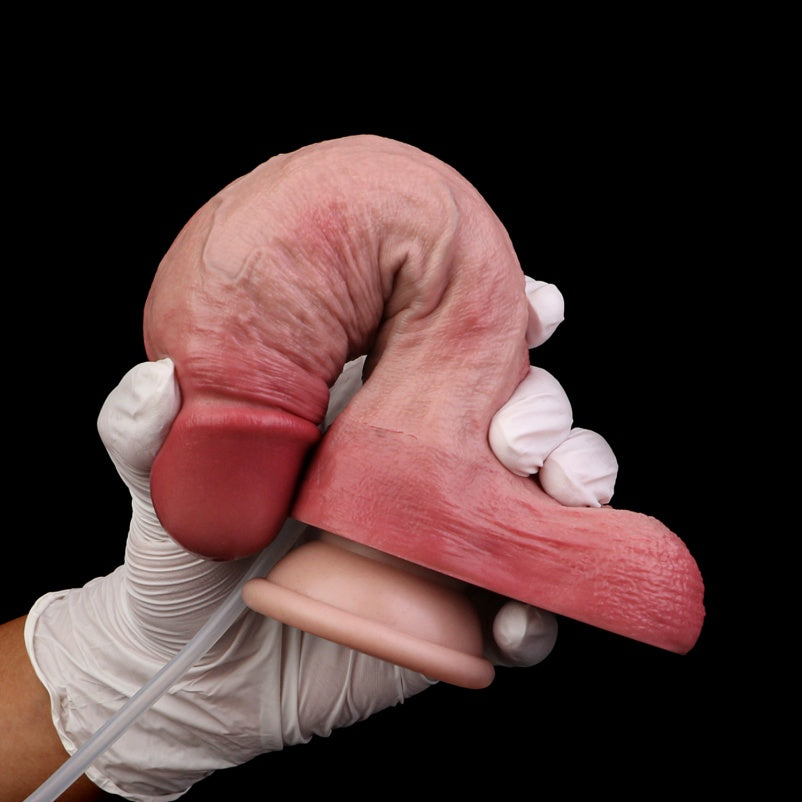 Realistic Silicone Squirt Dildo with Suction Base – Strap-On Female Anal Sex Toys