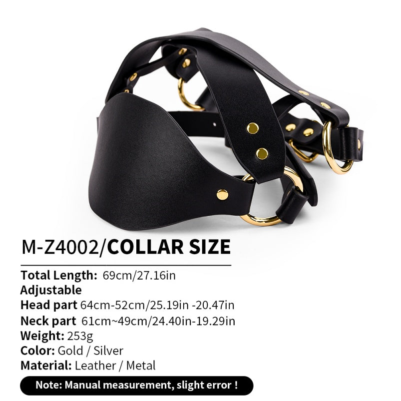 Leather Sex Mask Extreme Restraint - Fantasy Bettie Bondage BDSM Gear