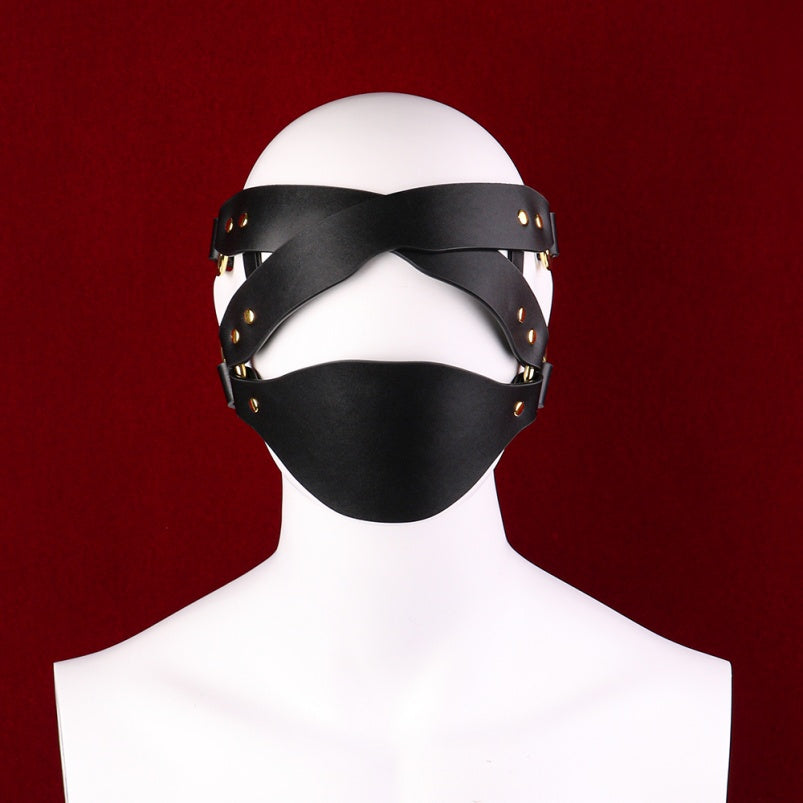 Leather Sex Mask Extreme Restraint - Fantasy Bettie Bondage BDSM Gear