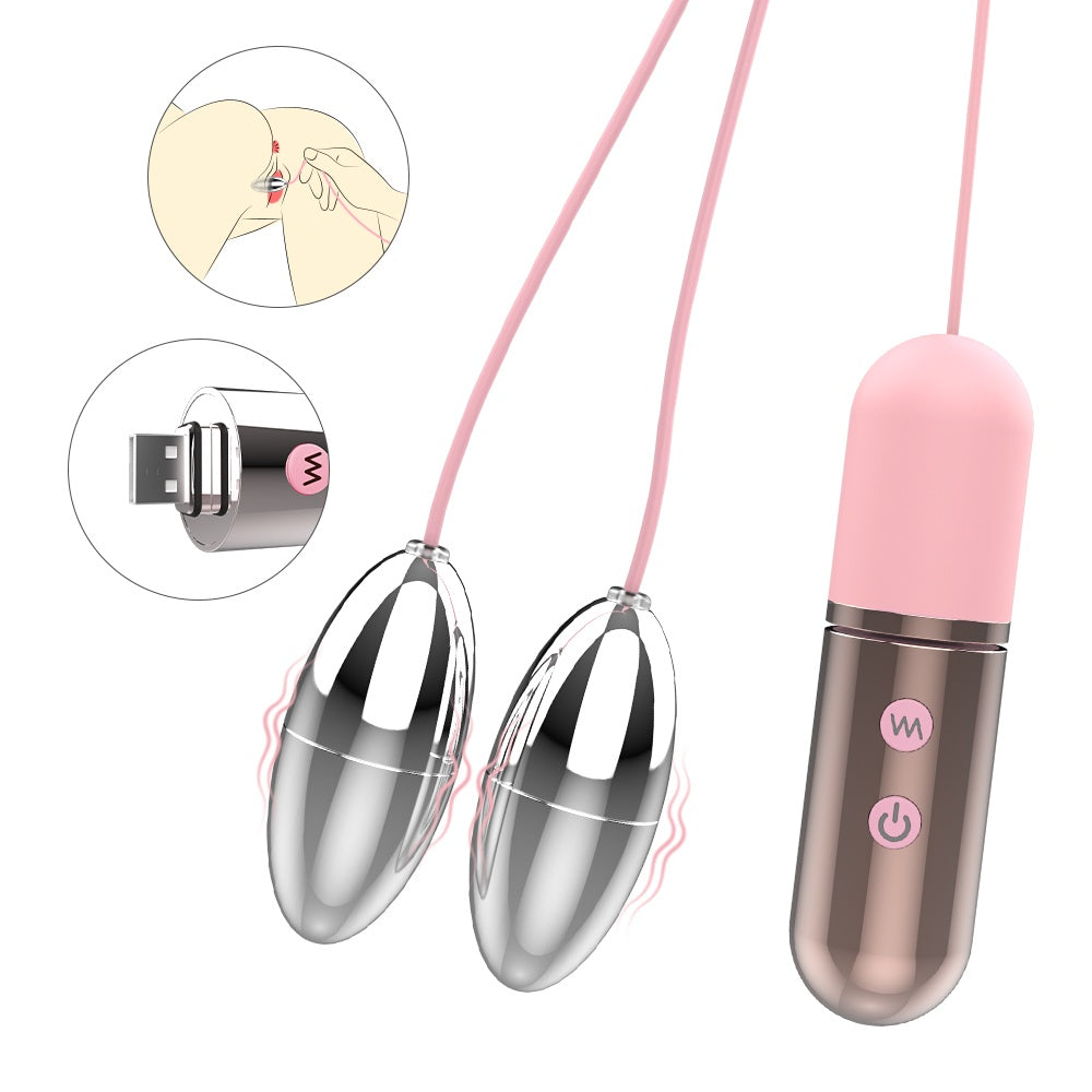 Metal Bullet Vibrator Buttplug - Couples' Erotic Teasing BDSM Toy
