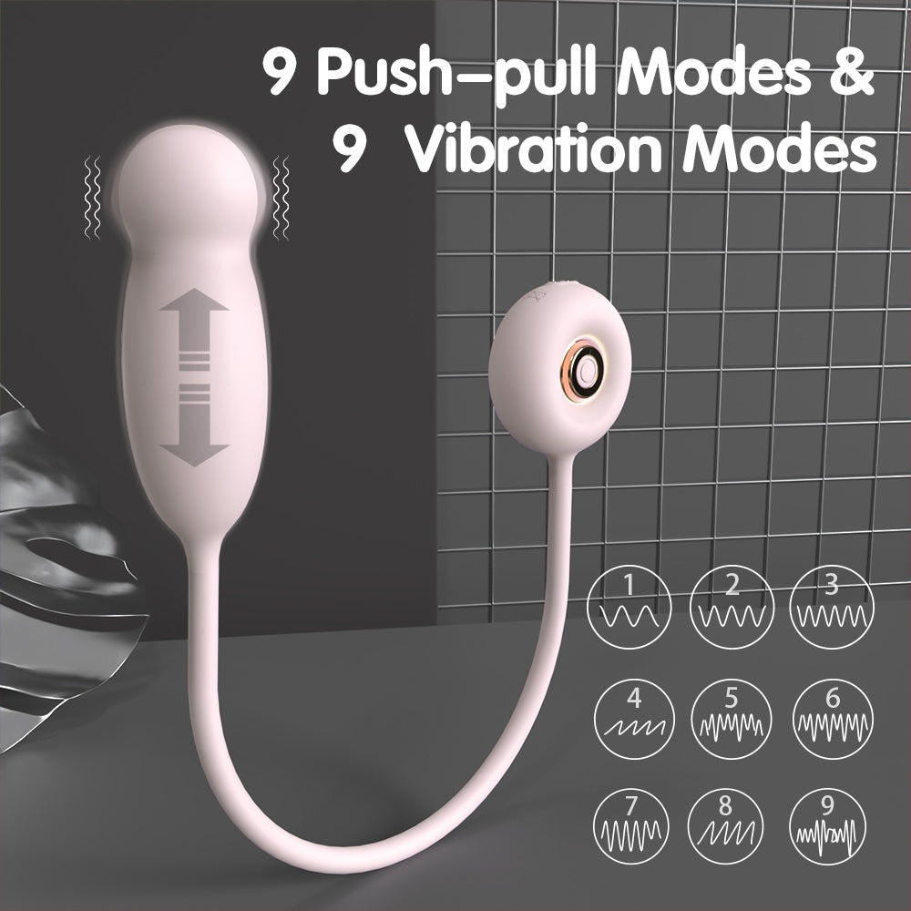 Fantasy Insertion Thrusting G-Spot Vibrator - Telescoping Stimulating Female Vaginal Silicone Toy