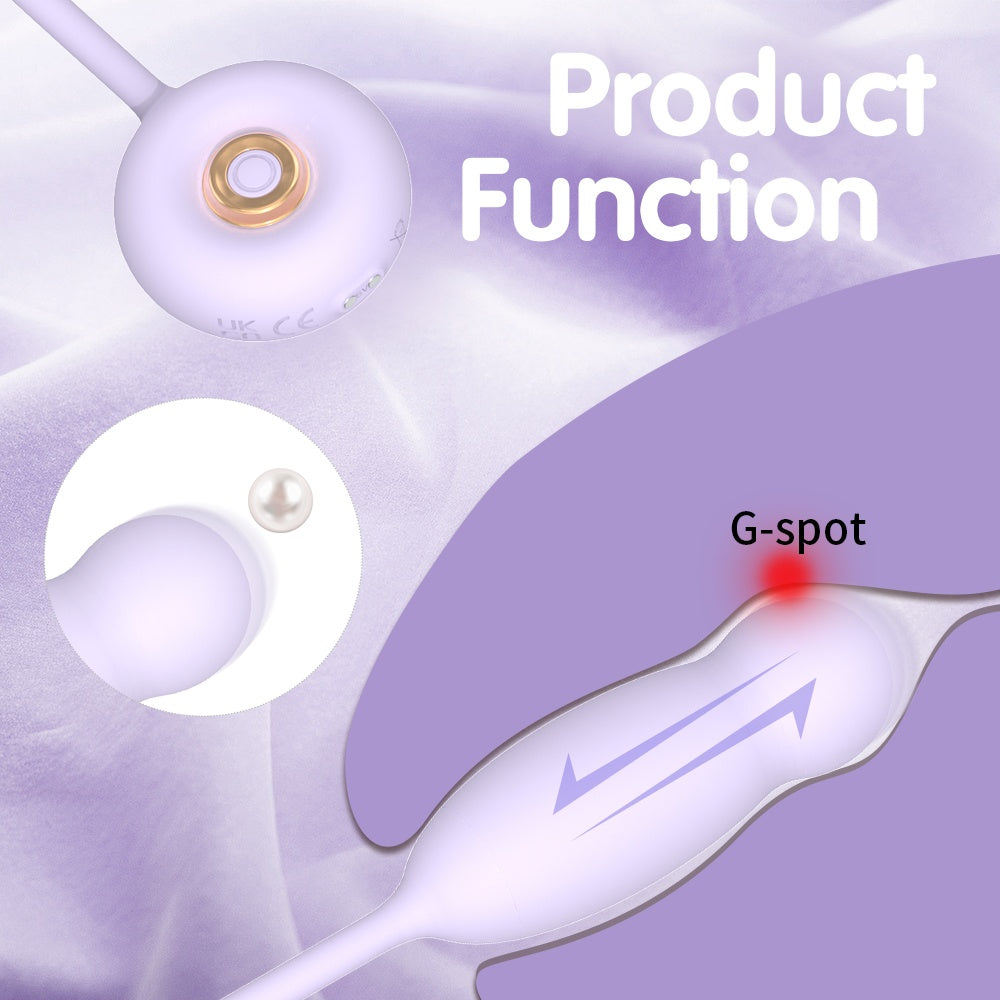 Fantasy Insertion Thrusting G-Spot Vibrator - Telescoping Stimulating Female Vaginal Silicone Toy
