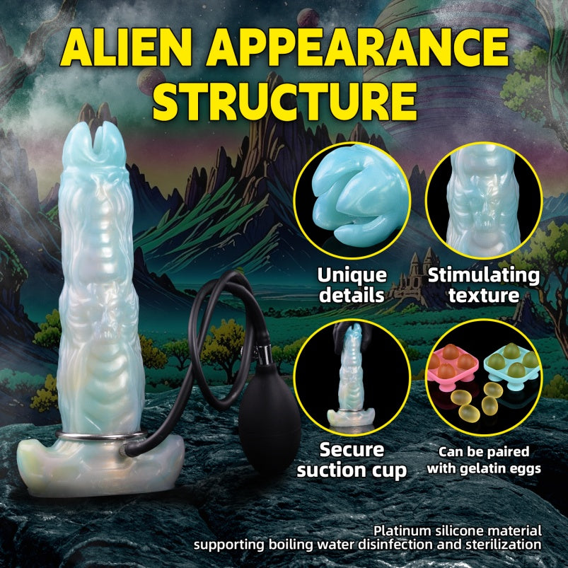 Insertable 8.54in Vaginal Fantasy Ovipositor – G-Spot Stimulating Silicone Dildo