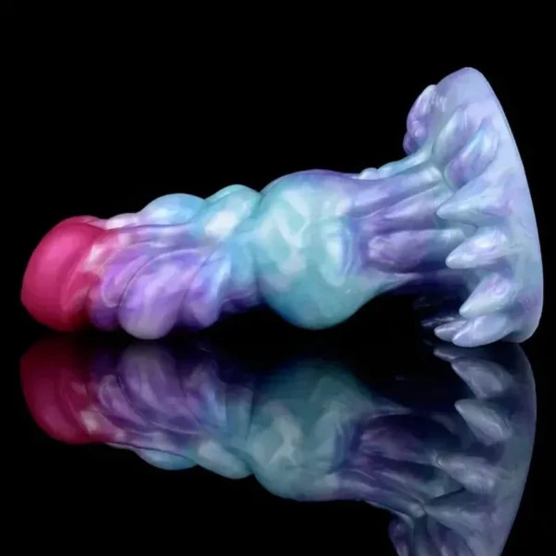 Gode en silicone Fantasy Monster Dog Knot - Outil de masturbation féminine à expansion partielle vaginale
