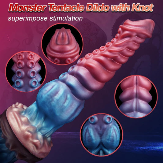 Monster-Silikon-Fantasie-Tentakel-Dildo – G-Punkt-Stimulation, weibliches Masturbationsspielzeug