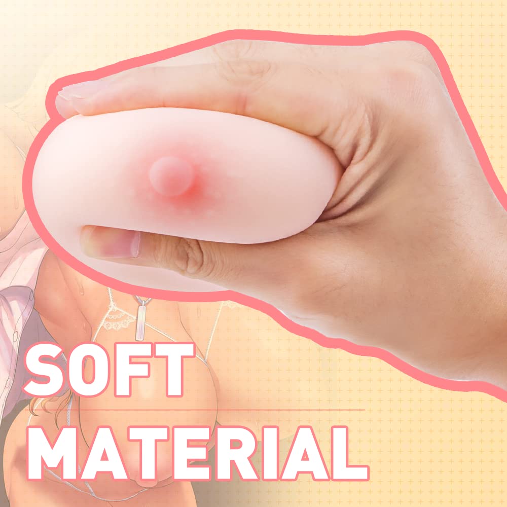 Realistic Breast Mimi Ball Silicone Masturbator Cup - Nipple Sucker Male Sex Toys