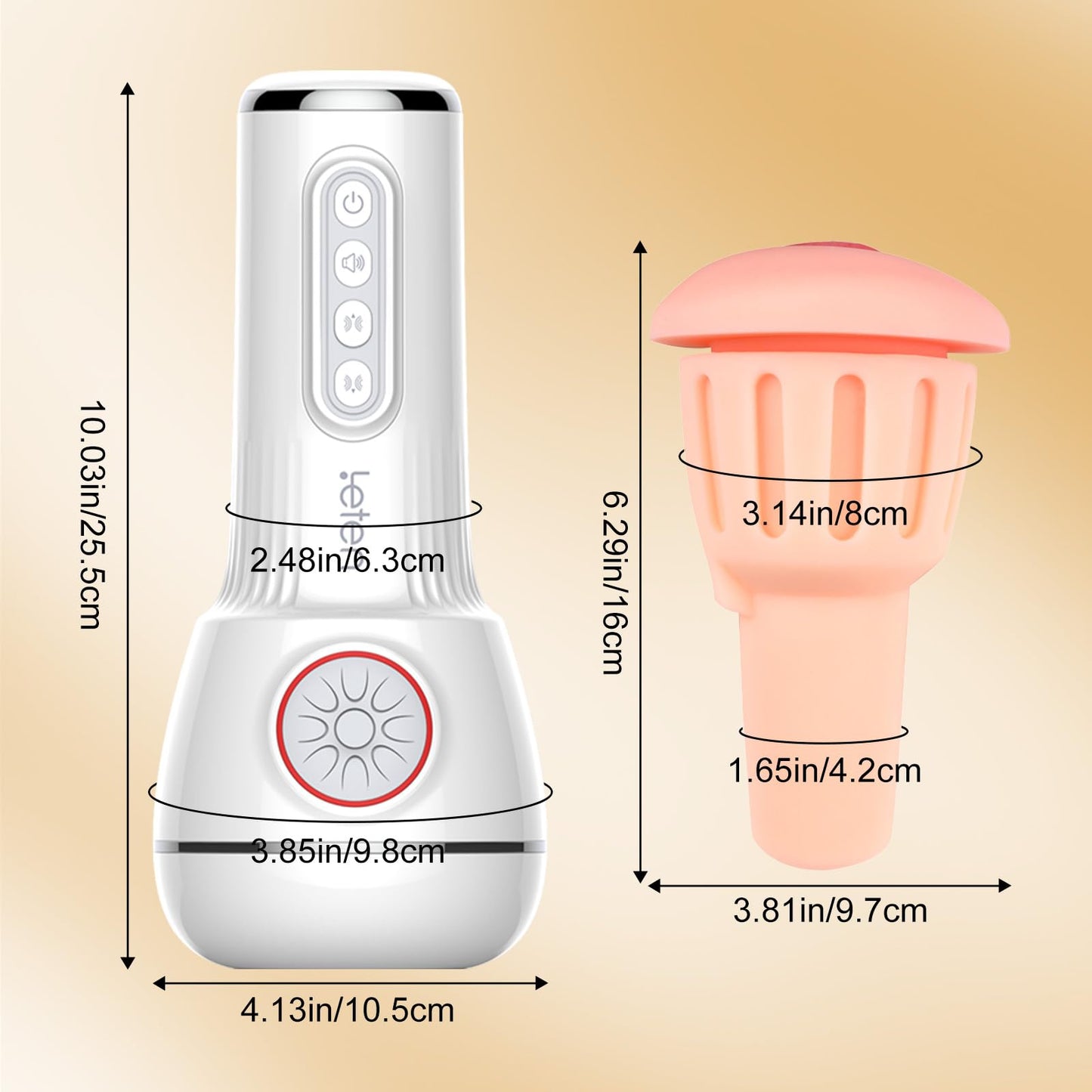 Masturbateur masculin à poussée portative - Machine vibrante électrique pour hommes avec fonctions vocales et chauffantes