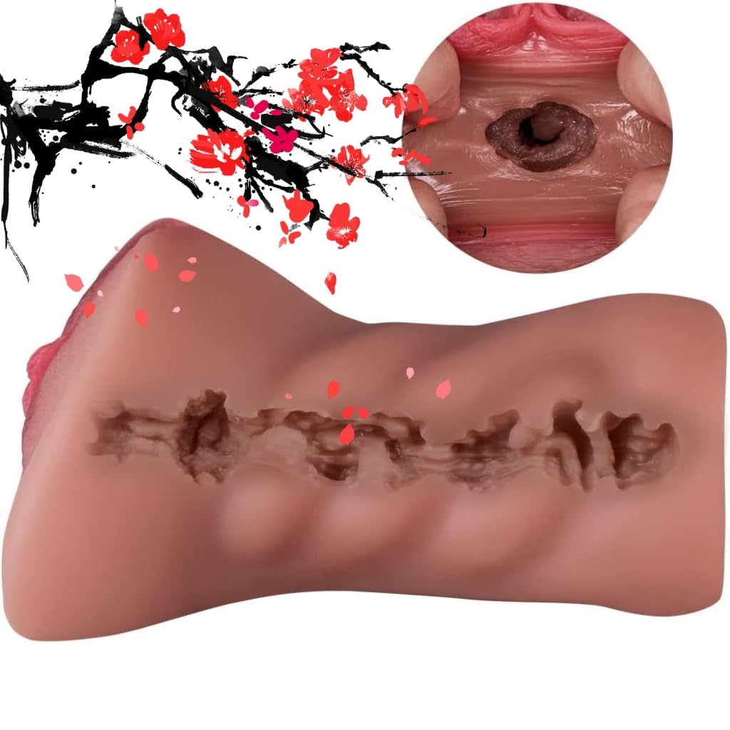 Masturbateur masculin réaliste de poche - Jouet sexuel de massage de pénis de vagin d'ébène pour les hommes