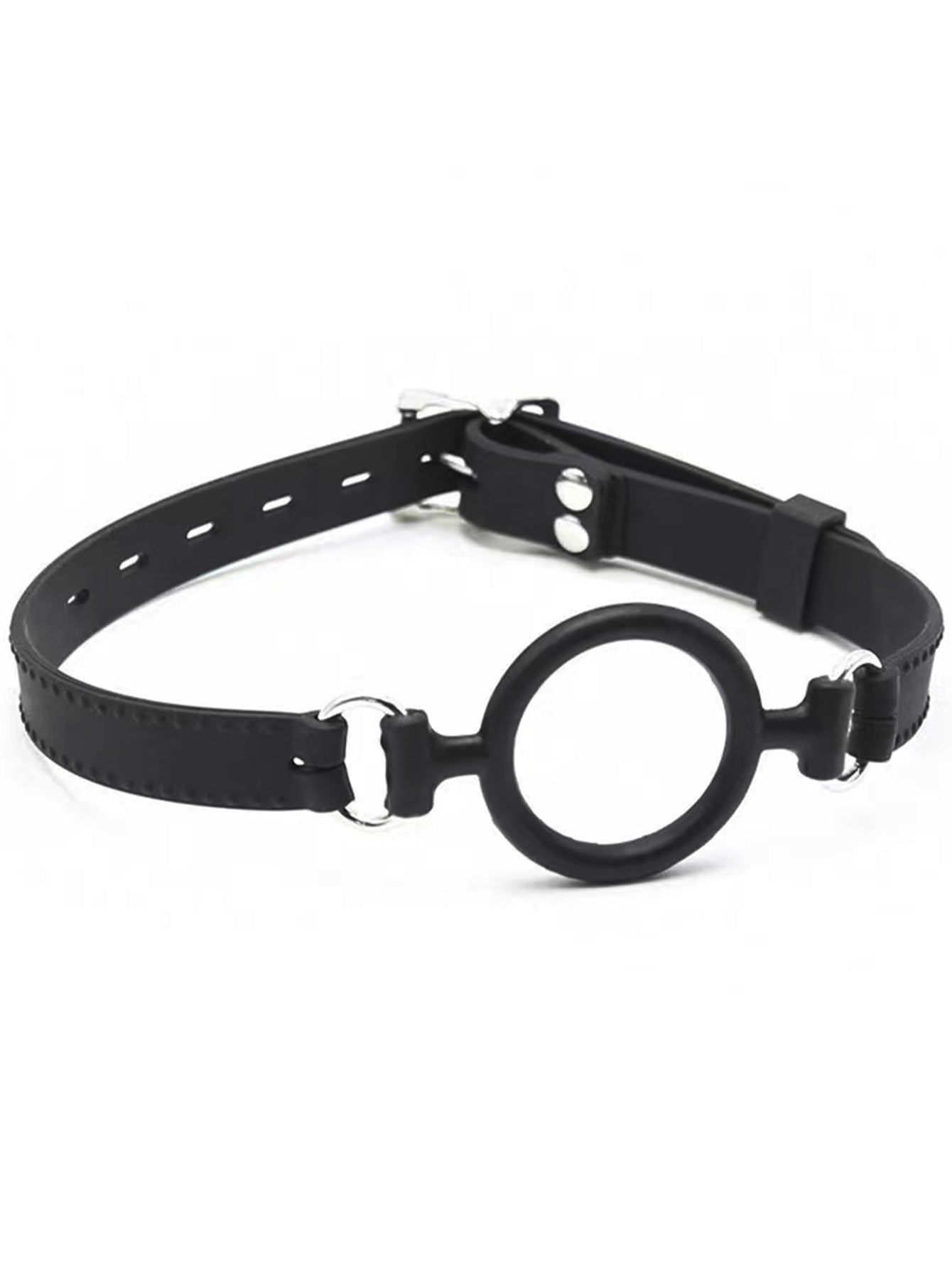 Silicone Ring Gag Oral Restraint Sex Toys - Bondage Silicone Ballgag Harness Adjustable Size