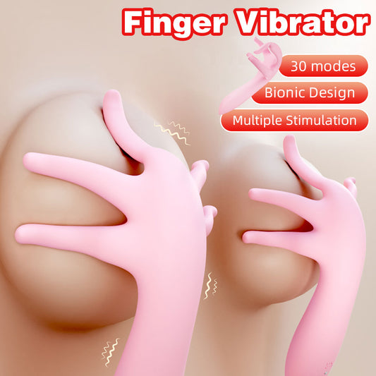 Finger Vibrator Sex Toys for Women - Realistic Five-finger Breast Vaginal Prostate Massager