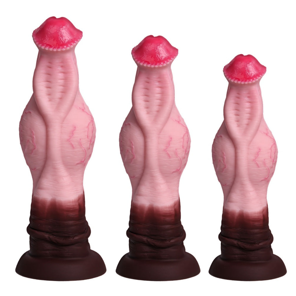 Huge Pink Fleshy Fantasy Monster Cock-Extreme Stretching & Orgasmic Massage Sex Toys for Women