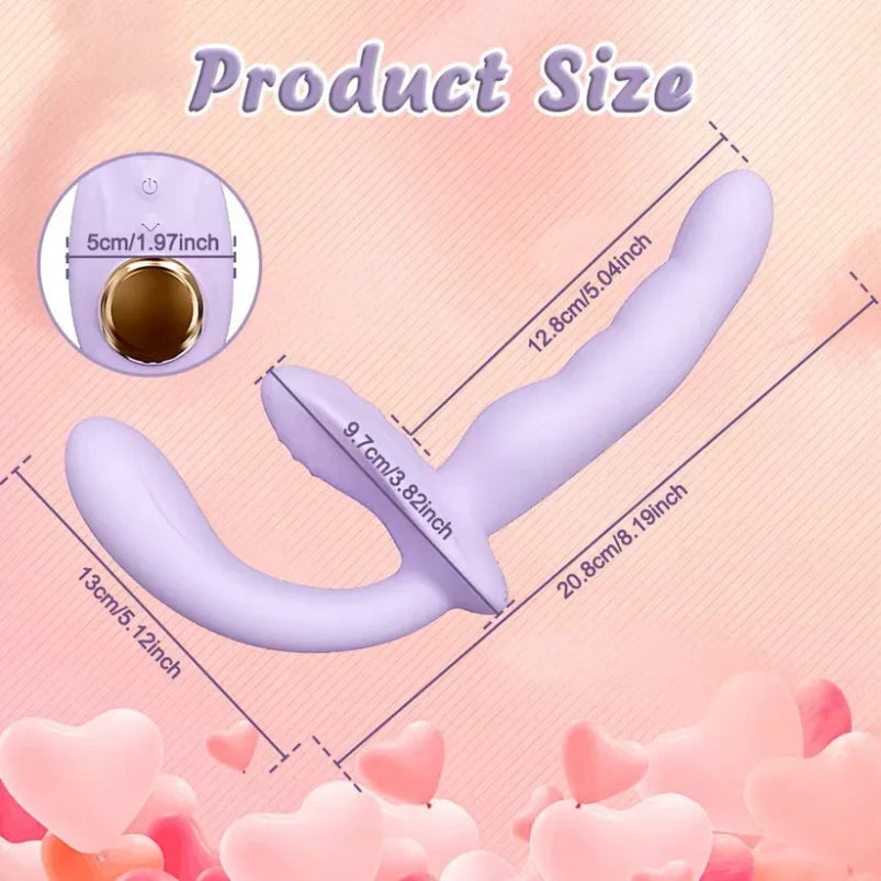 Fantasy Detachable Vibrating Dildo - Lesbian-Specific Strapon Silicone Magic Wand Sex Toys