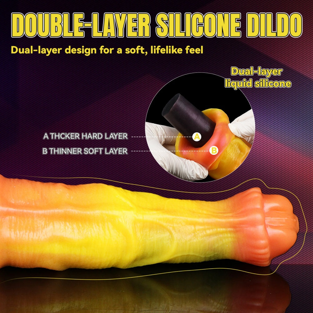 Fantasy Realistic Horse Cock Suction Cup - Dual Density Silicone Female Orgasm Toy