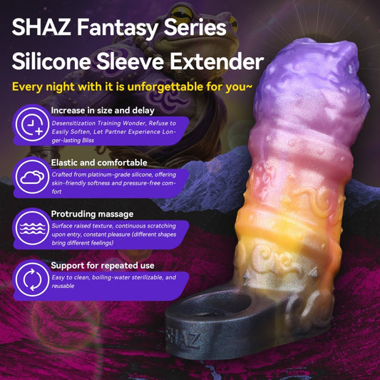 Insect Carapace Fantasy Penis Sleeve – Silicone Sex Toys for Male Enhancement and Prolonged Penetration