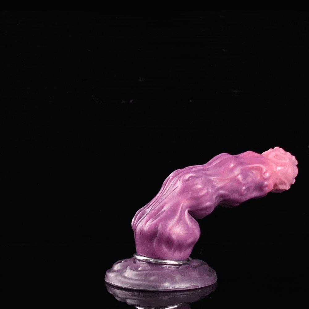 Fantasy Beaded Inflatable Dildo - Purple Silicone Female Masturbation Expanding Toy