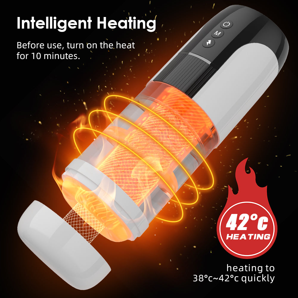Masturbateur masculin pour adulte avec fellation - Machine de masturbation automatique à succion et poussée du pénis