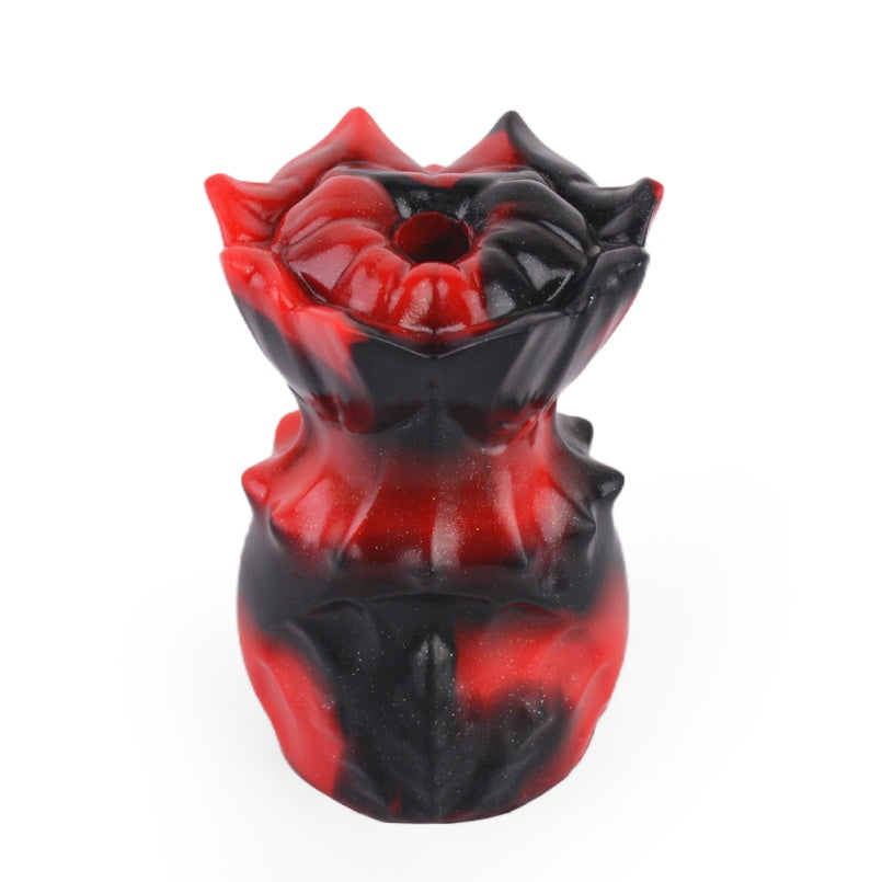 Bâillon-boule fantaisie en silicone noir et rouge - Bondage féminin BDSM Sex Toys