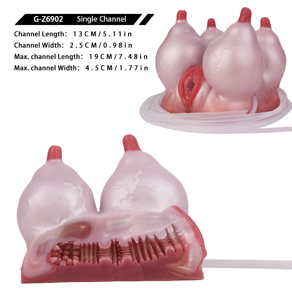 Cow Milk Animal Pussies Fantasy Masturbator – 4-Channel Torso Sex Doll with Pumping Milk