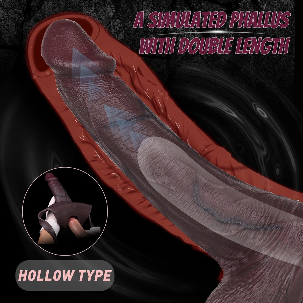 Penis Enhancement Sheath Underwear for Men – Realistic Flesh-Like Silicone Wearable for Erectility Improvement