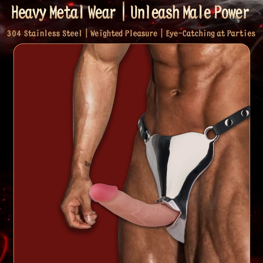 Oral Fantasy Strap-on G-string – Male Chastity Stainless Steel BDSM Toys