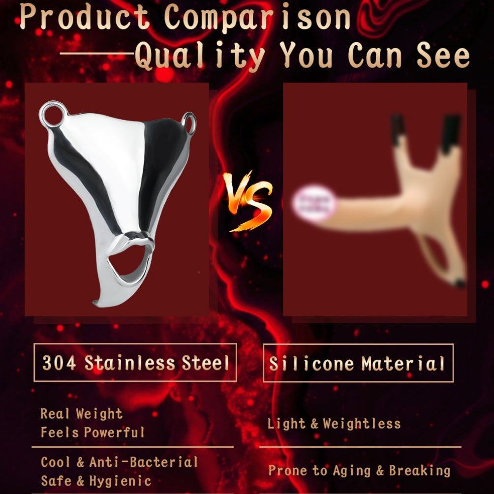 Oral Fantasy Strap-on G-string – Male Chastity Stainless Steel BDSM Toys