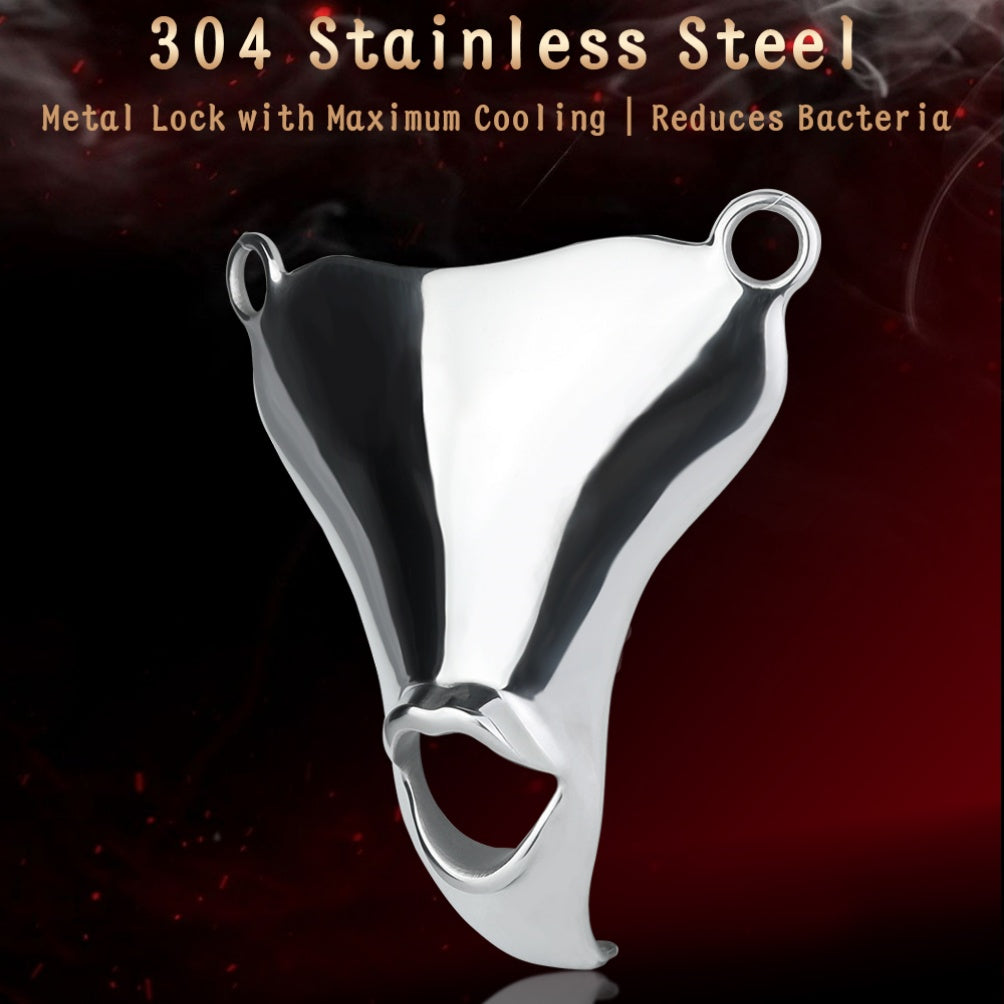 Oral Fantasy Strap-on G-string – Male Chastity Stainless Steel BDSM Toys