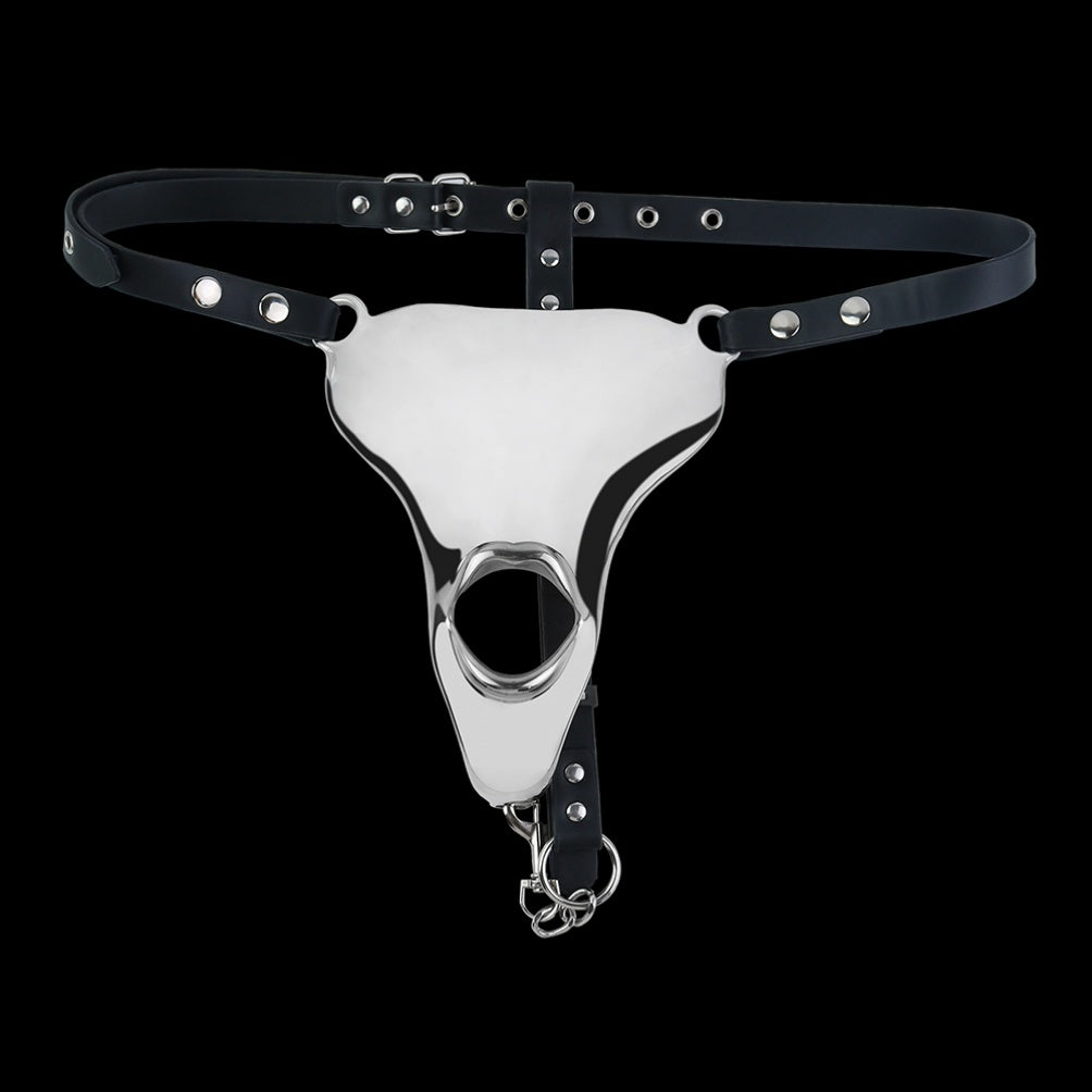 Oral Fantasy Strap-on G-string – Male Chastity Stainless Steel BDSM Toys