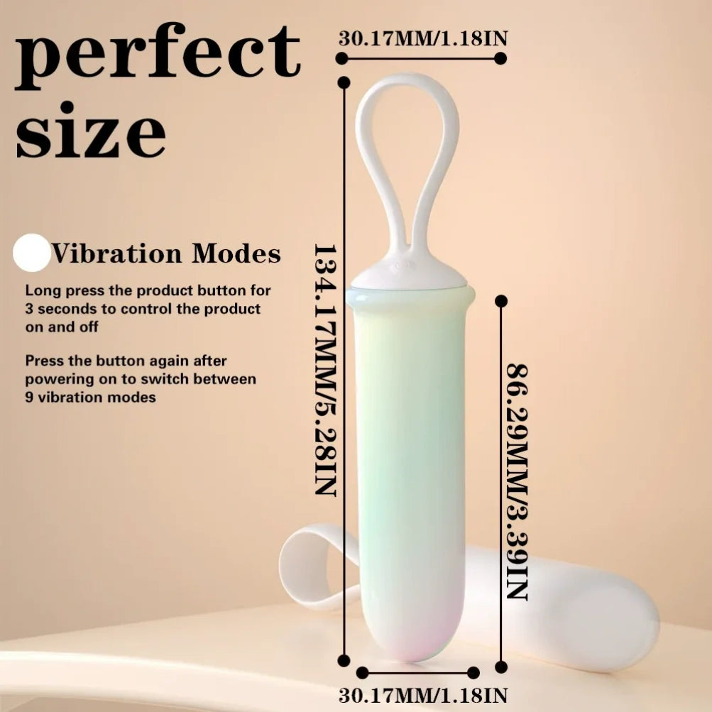 Pull-Ring Bullet Vibrator - Vaginales Einführspielzeug aus Silikon für die weibliche Masturbation
