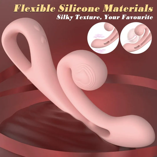 Cloud Labia Spreader Vibrating Dildo - Pink G-Spot Vibrator Prostate Massager Anal Orgasm