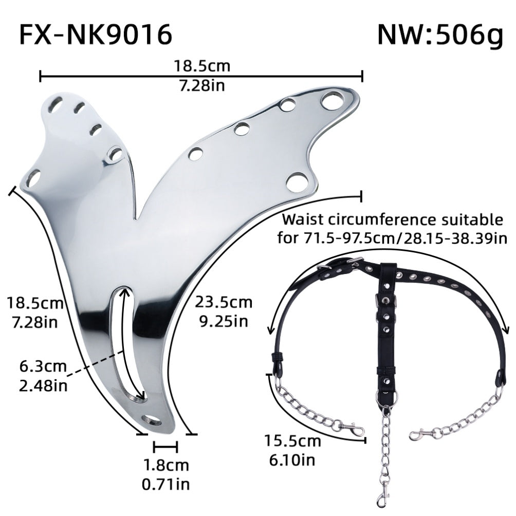 Female Strapon Stainless Steel Crotchless Panties - Couples BDSM Bettie Bondage Set